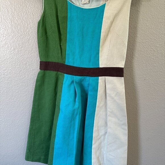 Anthropology Tabitha‎ Green Blue Dress  Size 4 - Picture 4 of 9